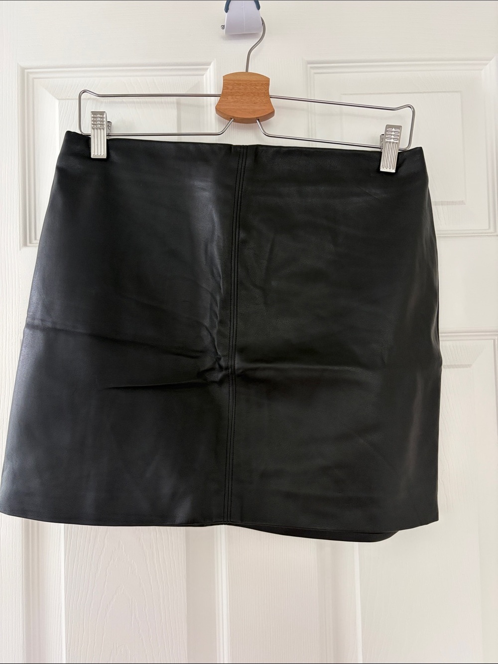 Hollister Black Faux Leather Mini Skirt